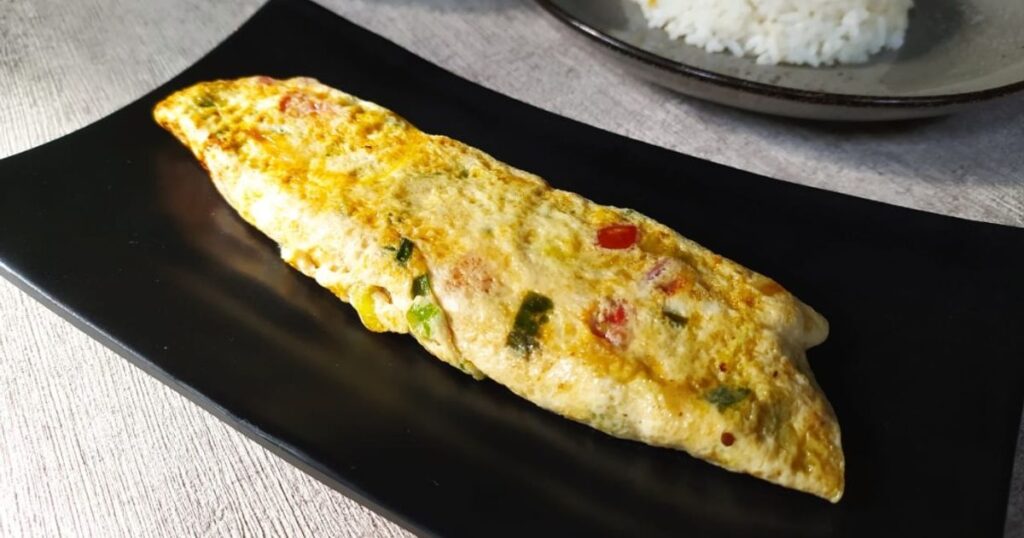 Kombinasi Omelete Putih Telur dengan Sayuran dan Oatmeal